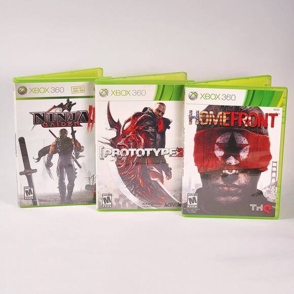 3 XBOX 360 Games Homefront, Prototype 2, Ninja Gaiden II Pre-Owned Complete VGUC - Picture 1 of 7